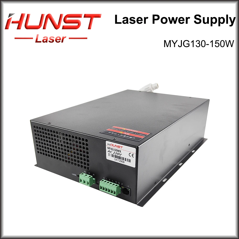 Hunst MYJG 130W CO2 Laser Voeding 130 ~ 150W Laser Generator Voor Co2 Graveren Snijmachine Glazen buis