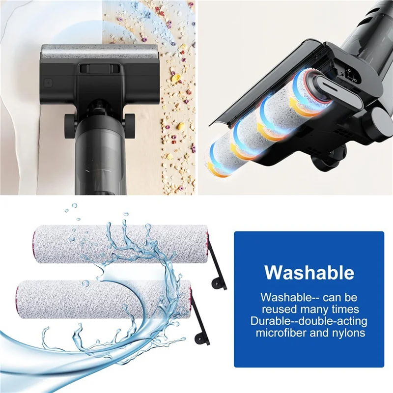 ملحقات A63P للمكنسة الكهربائية الرطبة والجافة المزدوجة اللاسلكية Dreame H12 Pro / H12، بكرات الفرشاة ومرشحات HEPA