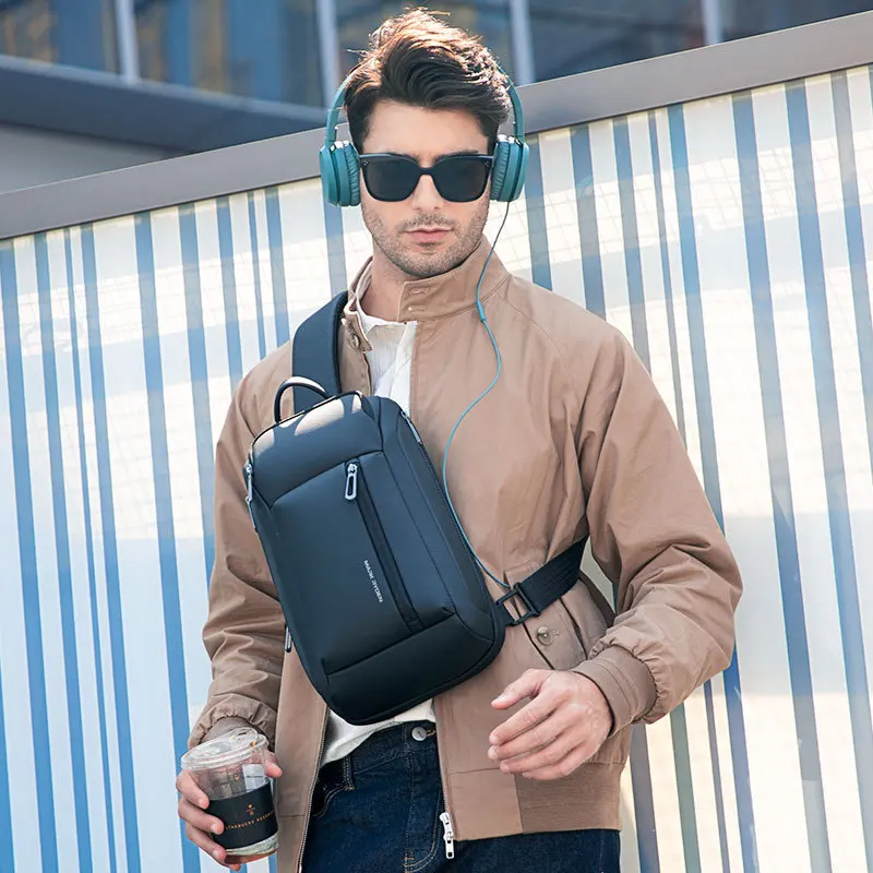 Men's large capacity 11-inch ipad tablet storage Oxford fabric waterproof crossbody single-shoulder bag
