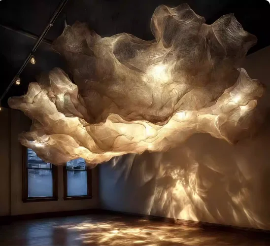 

Fashion Metal Mesh Aerial Backdrops Wall Ceiling Metal Cloud Mesh, Flower Arrangement , Wedding Materials Background Decoration