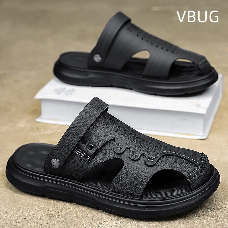 Men\'s Summer Sandals Breathable Platform Trendy All-match Casual Outdoor Round Toe Non-slip Water Proof Sandals Summer Main