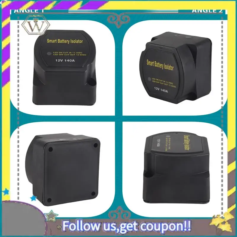 

ABXV-12V 140Amp Dual Battery Smart Isolator Voltage Sensitive Relay VSR Smart Switch For Car ATV UTV Boats RV's Camper Truck