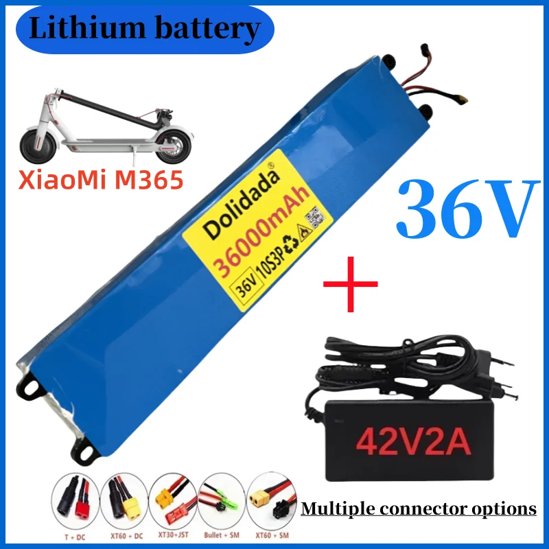 10S3P electric scooter lithium battery 36V modified car universal Xiaomi M365 48V built-in BMS new 36000mAh+charger