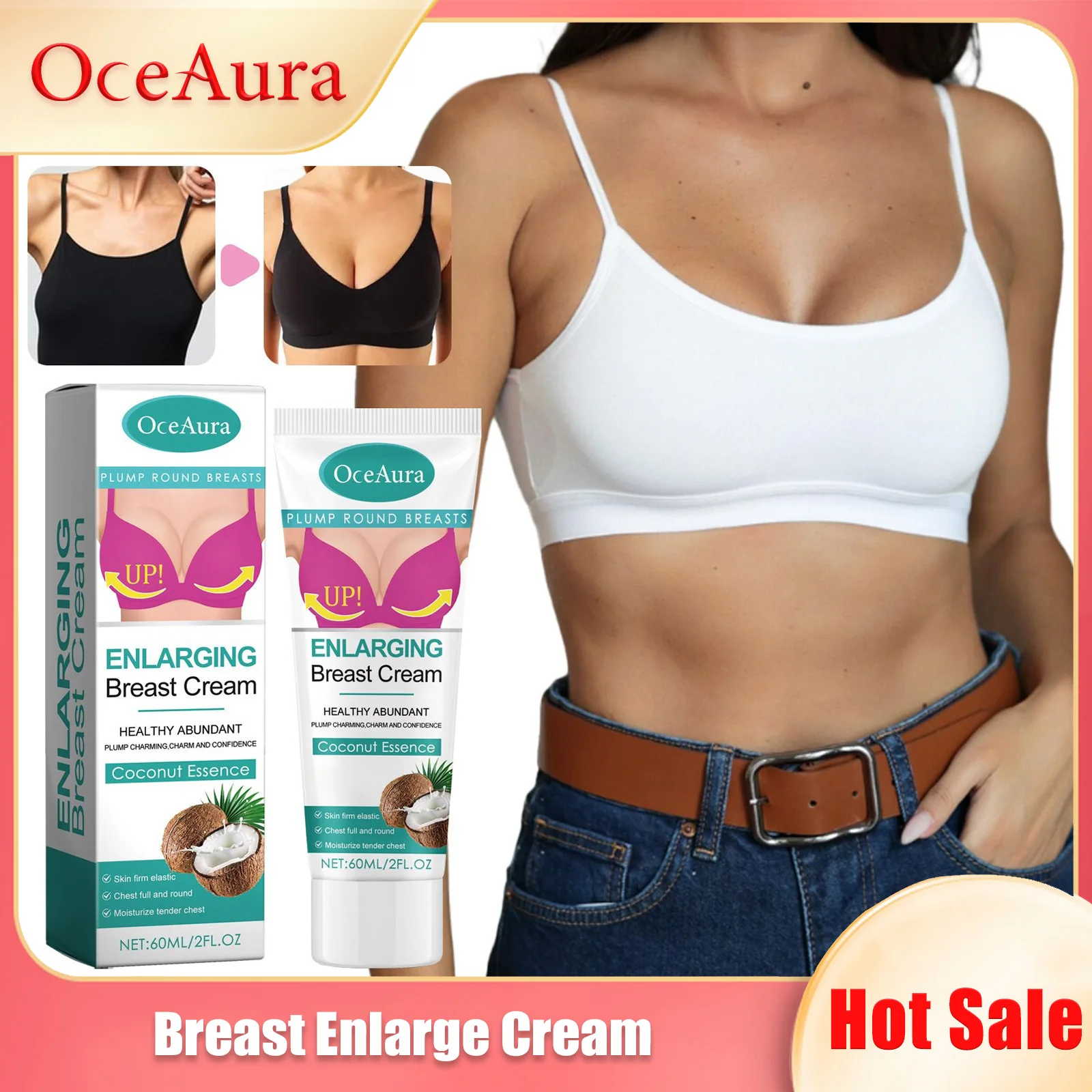 Breast Enhance Cream Expanding Bust Improving Flat Sagging Increase Elasticity Promote Chest Growth Firming Enlarge Breast Cream