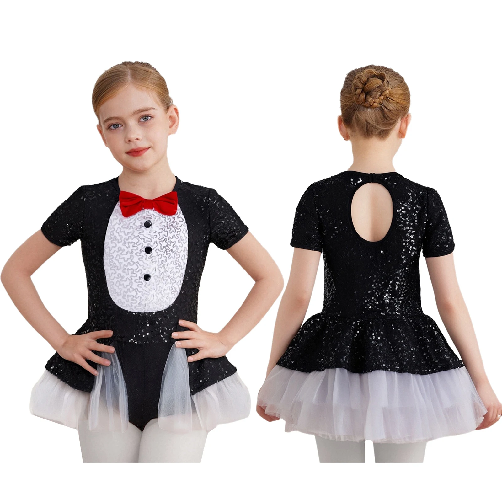 

Девушки Хэллоуин цирковой манеж волшебник косплей боди платье джазовый танцевальный костюм с длинными рукавами галстук-бабочка с блестками сетчатый купальник