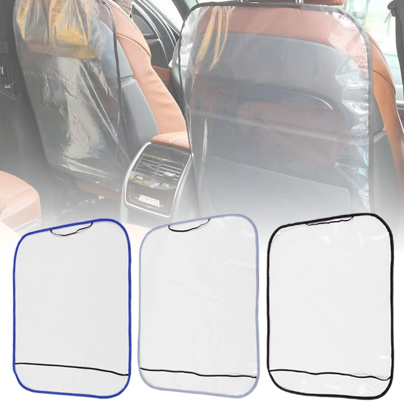 Transparent Car Seat Backrest Protective Cover Auto Rear Seat Back Anti-Kick Mat Waterproof Stain-Resistant Protection Covers