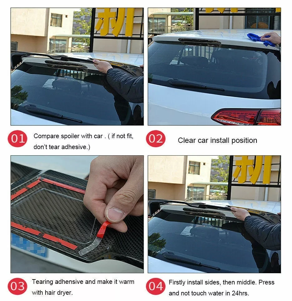 For 2013-2019 VW Golf MK 7 7.5 GTI TSI Oettinger Sports Spoiler Car Tail Wings Fixed Wind Rear Wing Auto Decoration Accessories