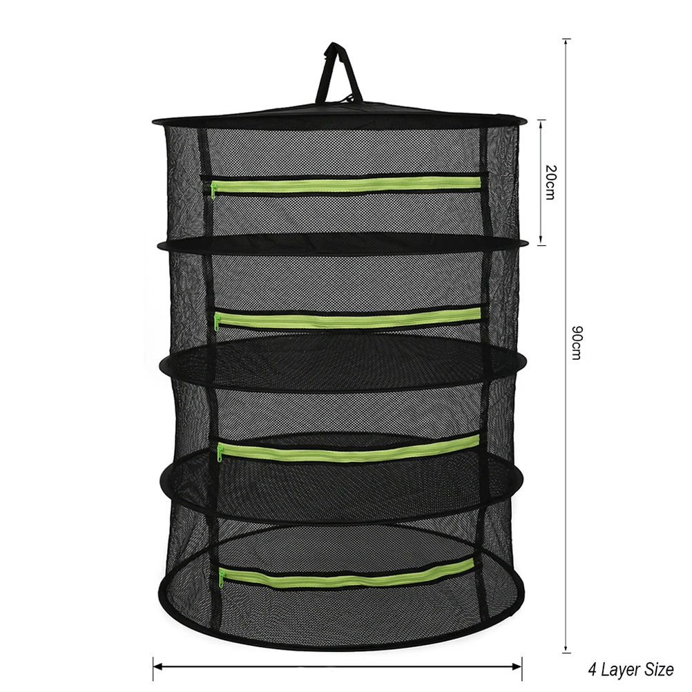 

Garden Plants Hanging Drying Net Black Mesh Storage Organizer Collapsible Rack Shelf Air Permeability Food Herbs Petals