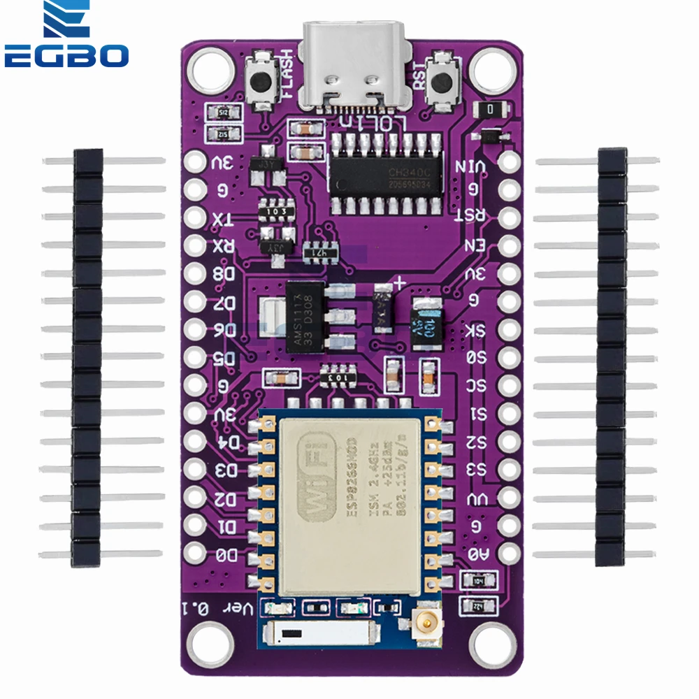 Type-c USB Nodemcu Lua wifi v3 ESP8266 Development Board Serial Wireless WiFi CH340 ESP-07 ESP-07S Module For Arduino