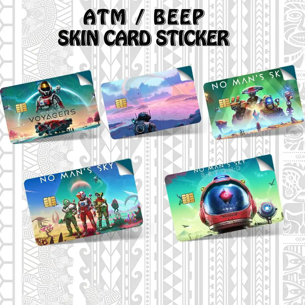 Game No M-Mans Sky Bank Kreditkarten Bus Pass Aufkleber Coole Dekoration Wasserdicht 4PCS Karte