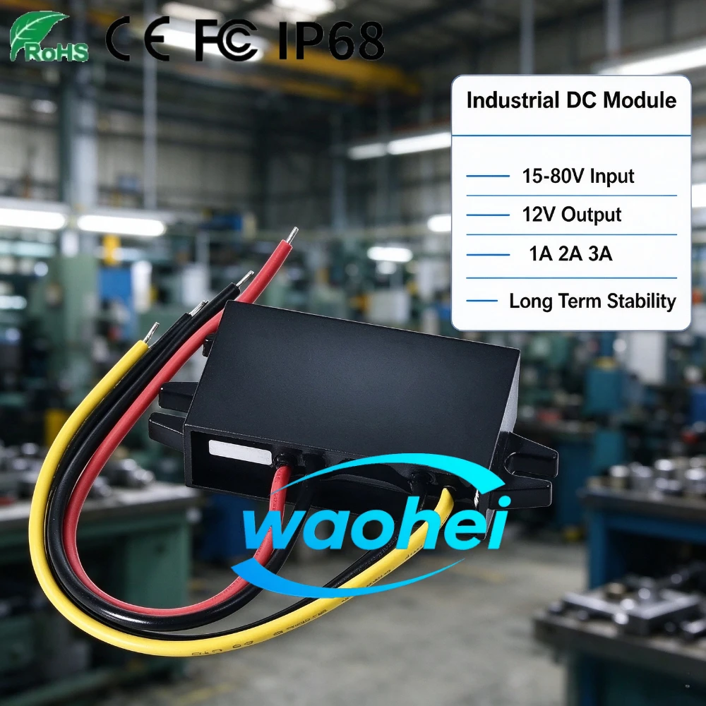 17-90V TO 12V 1A 2A 3A DC-DC Converter Step Down Buck Voltage Regulator Transformer 24V 36V 48V 60V 72V TO 12V Car Power Supply