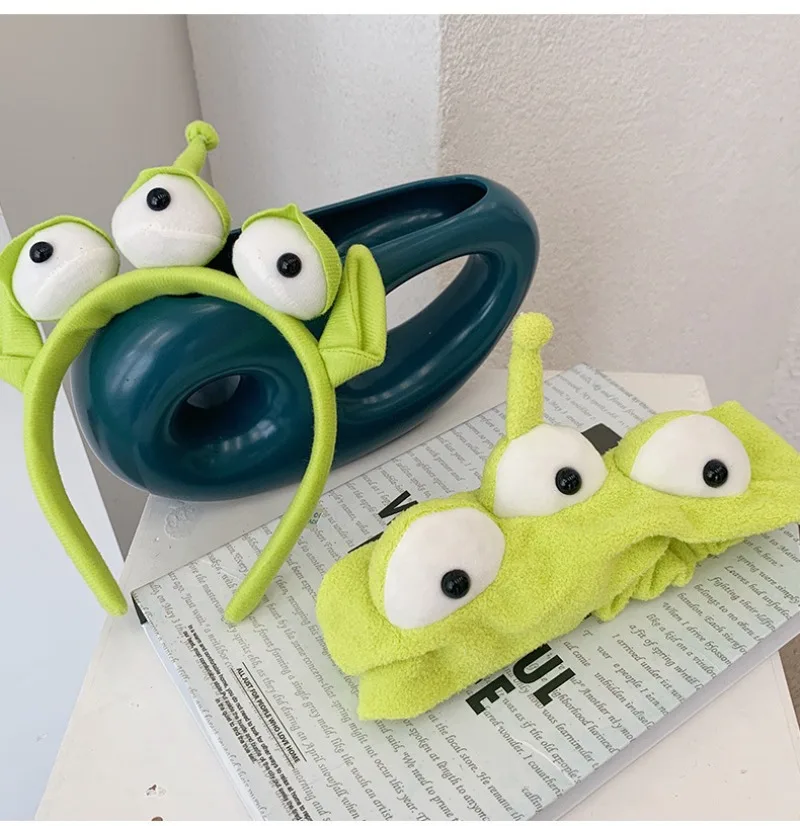 Cute Alien Ears Plush Headband Hair Accessories Shampoo Three Eyes Monster Headband Hair Bands For Women Girls