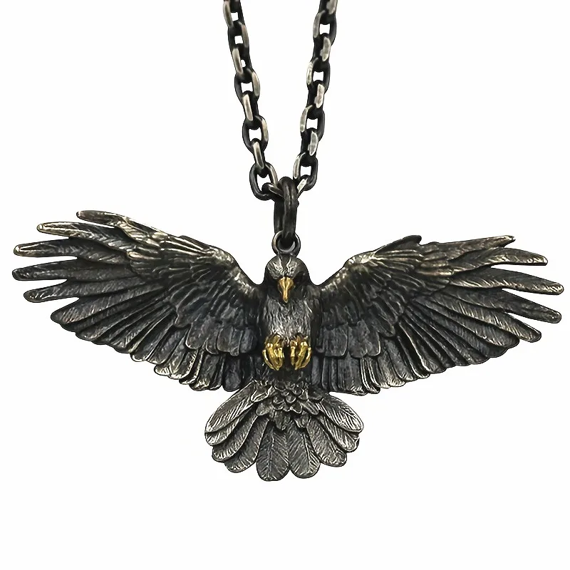 Retro Alloy Falcon Pendant Animal Eagle Necklace Men Women Hip Hop Punk Jewelry