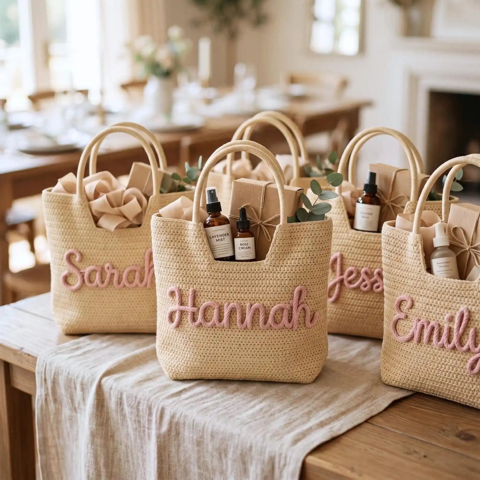 Personalized Custom Tote Bag, Bridesmaid Gift, Bachelorette Party Favors, Beach Tote Bag, Graduation Gift, Unique Gifts for Her
