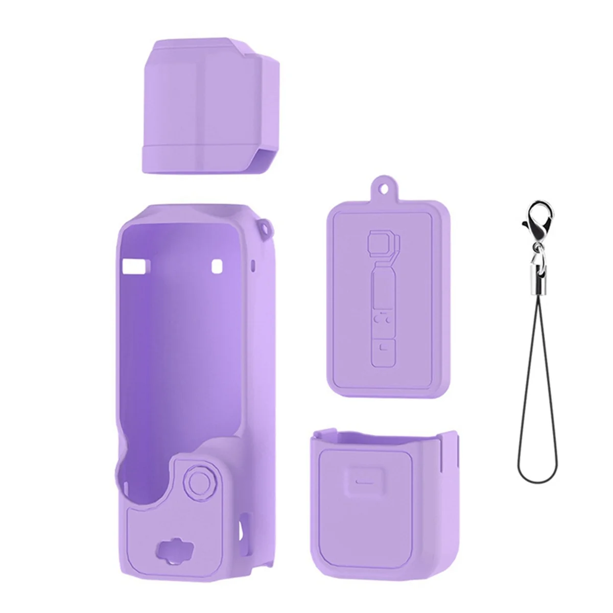 

Case Cover for DJI Osmo Pocket 3 Silicone Protective Case Set with Body Case,Lens Protective Cover,Grip Cases A Purple-BLife