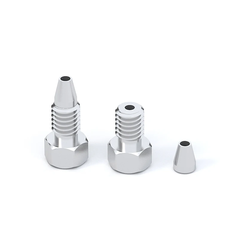 SUS316L Stainless Steel High-pressure Fitting 10-32UNF Male Thread Vibration Leak Resistant for HPLC Systems