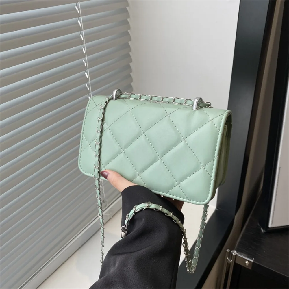 Fashion Solid Color Shoulder Bag Temperament Gentle Hand Bag Trendy High Capacity Cosmetic Bag Women