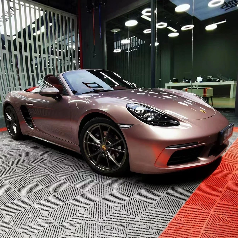 

Super Glossyy Metallic Ice Rose Pink Car Wrap Film Protection Film for Vehicle Body Decoration