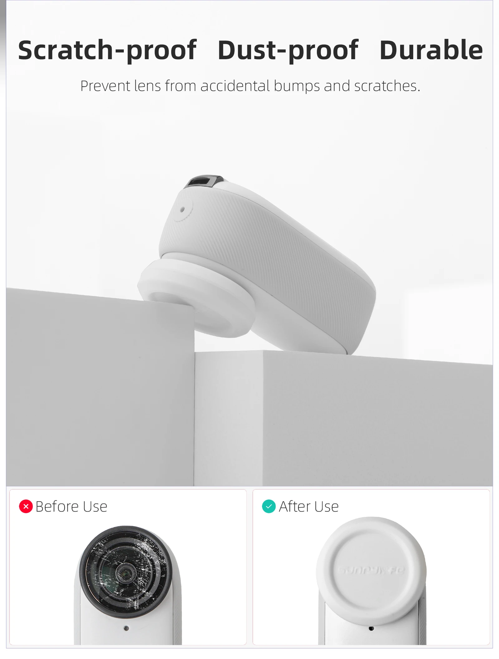 ل Insta360 GO 3S كاميرا سيليكون عدسة حالة غطاء العدسة المضادة للخدش عدم الانزلاق الغطاء الواقي مع الحبل ل Insta360 GO 3S
