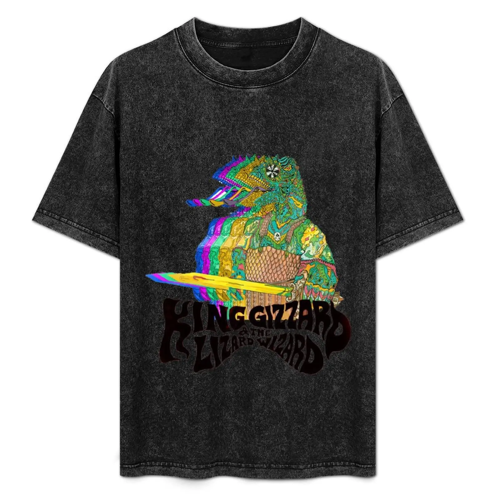 King Gizzard and The Lizard Wizard World duvet T-Shirt oversized graphics T-shirts for men cotton