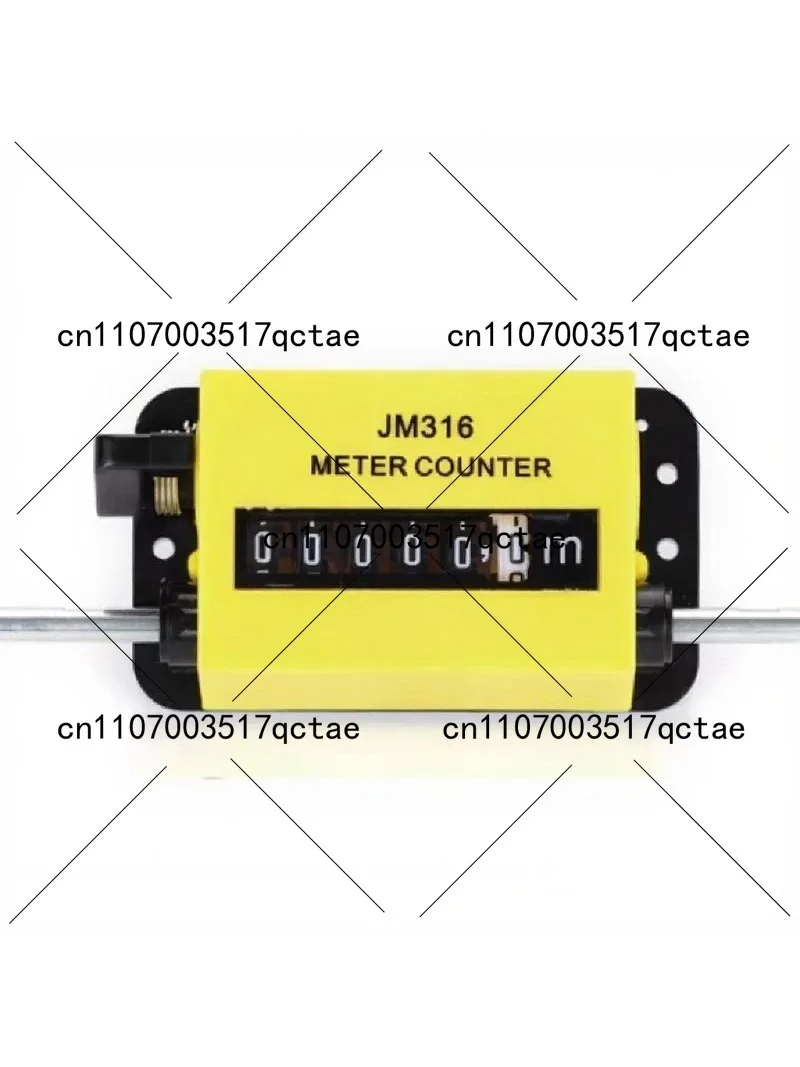 Mechanical Length Counter Rolling Wheel Meter 0-99999.9m Rotation Counter for Machinery Decoder