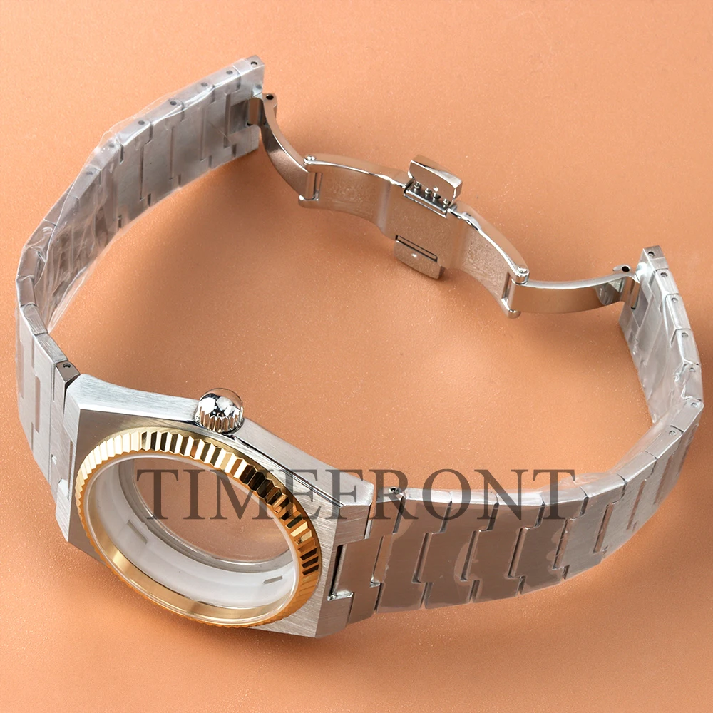 For NH35 40mm PRX Super Player Case Sapphire Glass Stainless Steel Watch Case Bracelet Fit Seiko NH35 NH36 Movement 31.8mm Dial