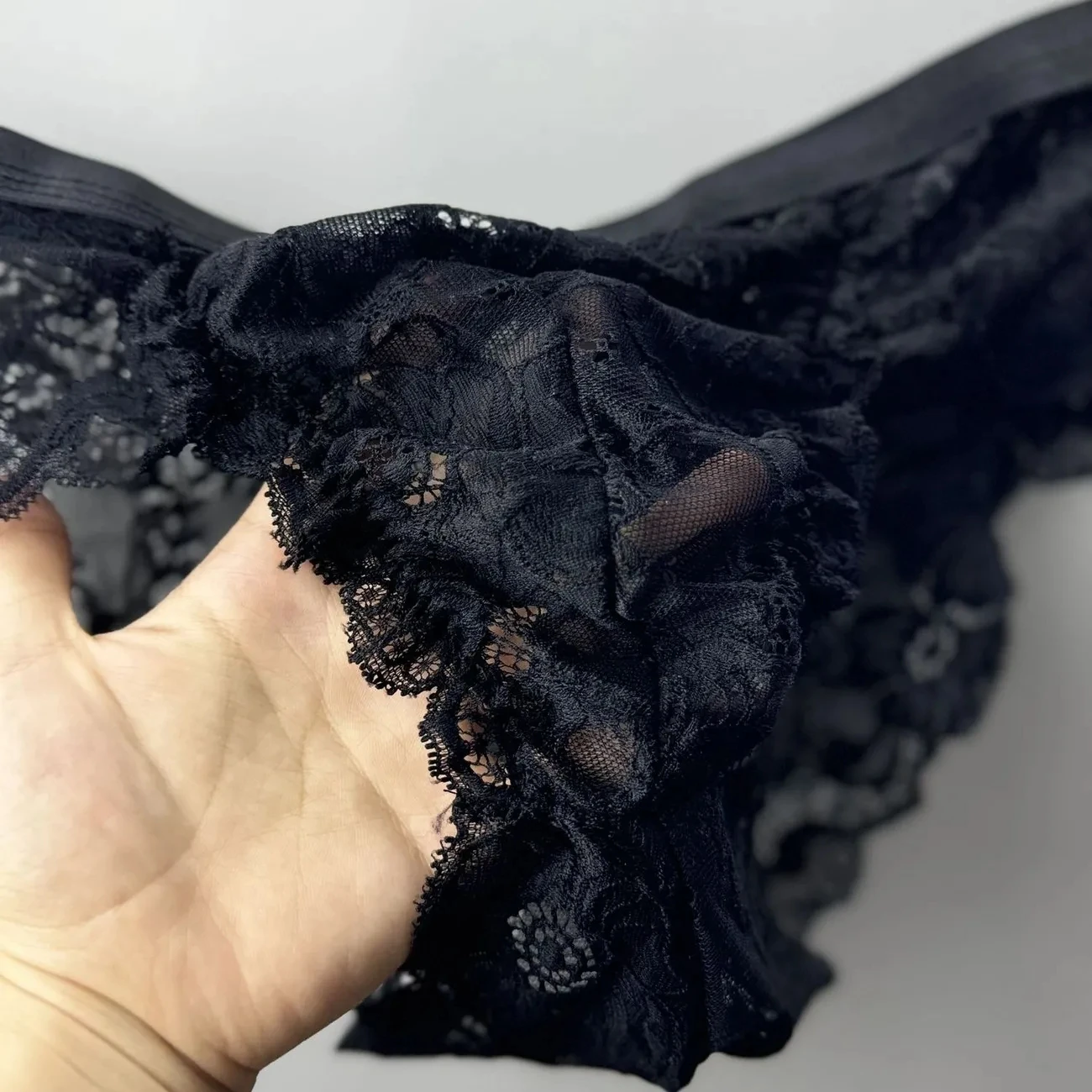 Man's Black Lace Briefs BF Gifts Live Show DJ Club Bar Costumes FKK Private Party Valentine Days