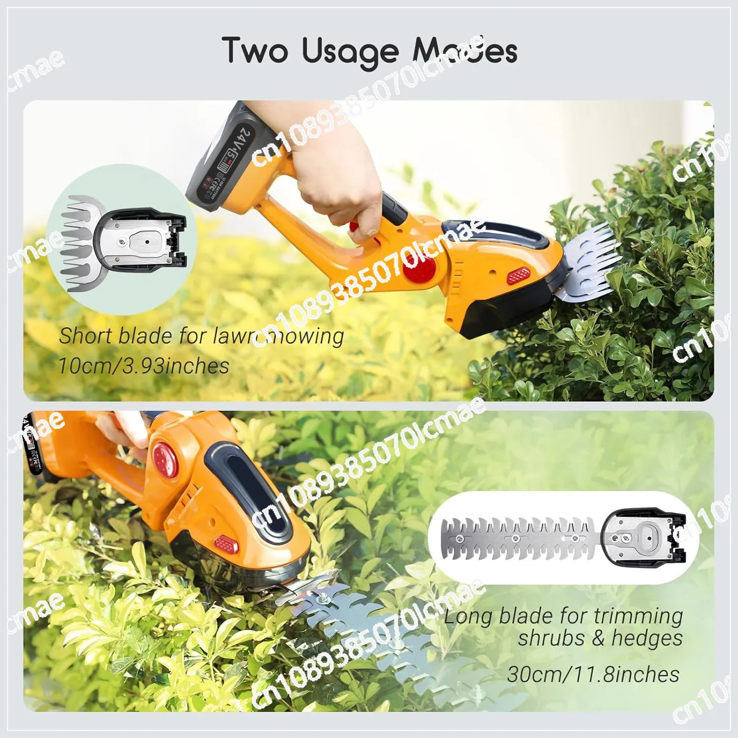 Handheld Mini Electric Hedge Trimmer, Household Lithium Battery, Hedge Trimmer, Lawn Mower, Fence Trimmer Tool