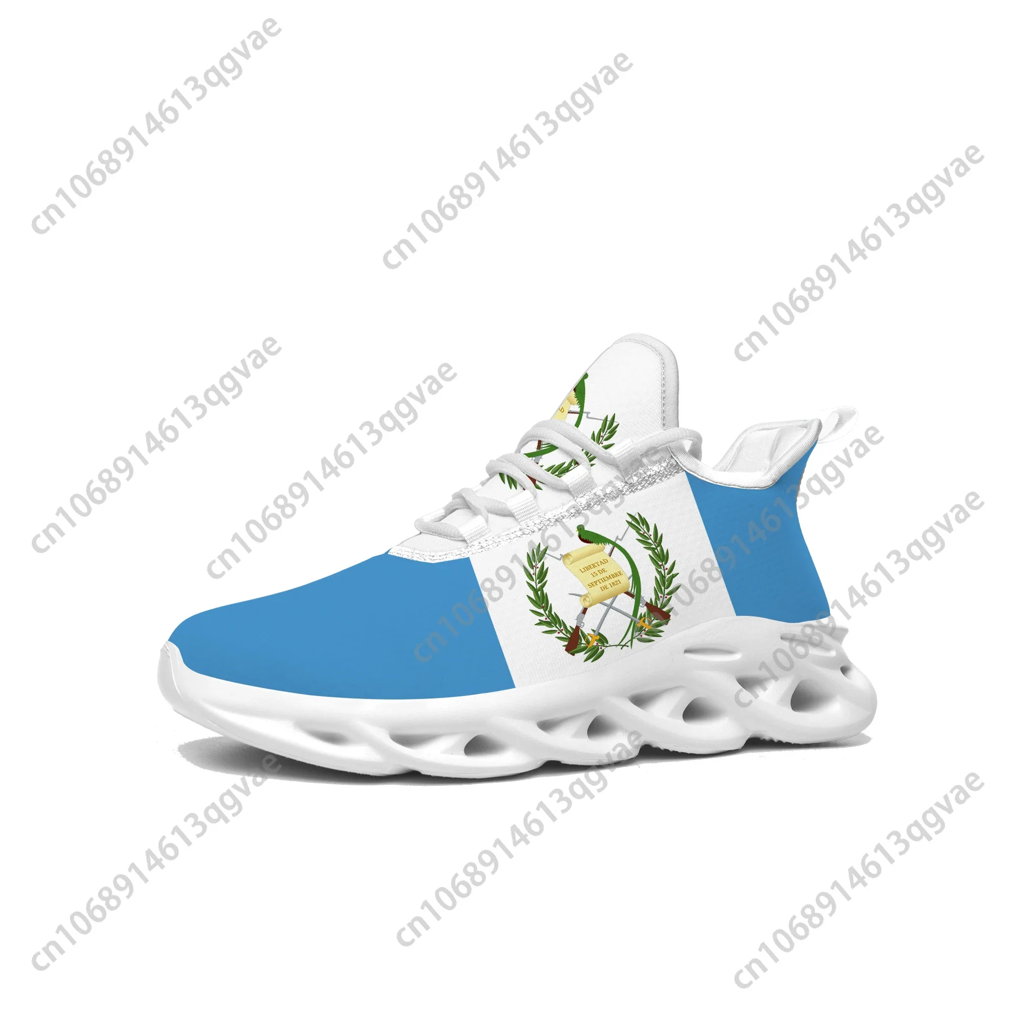 Guatemalan Flag Flats Sneakers Mens Womens Guatemala Sports Running High Quality Sneaker Lace Up Mesh Footwear Tailor-made Shoe