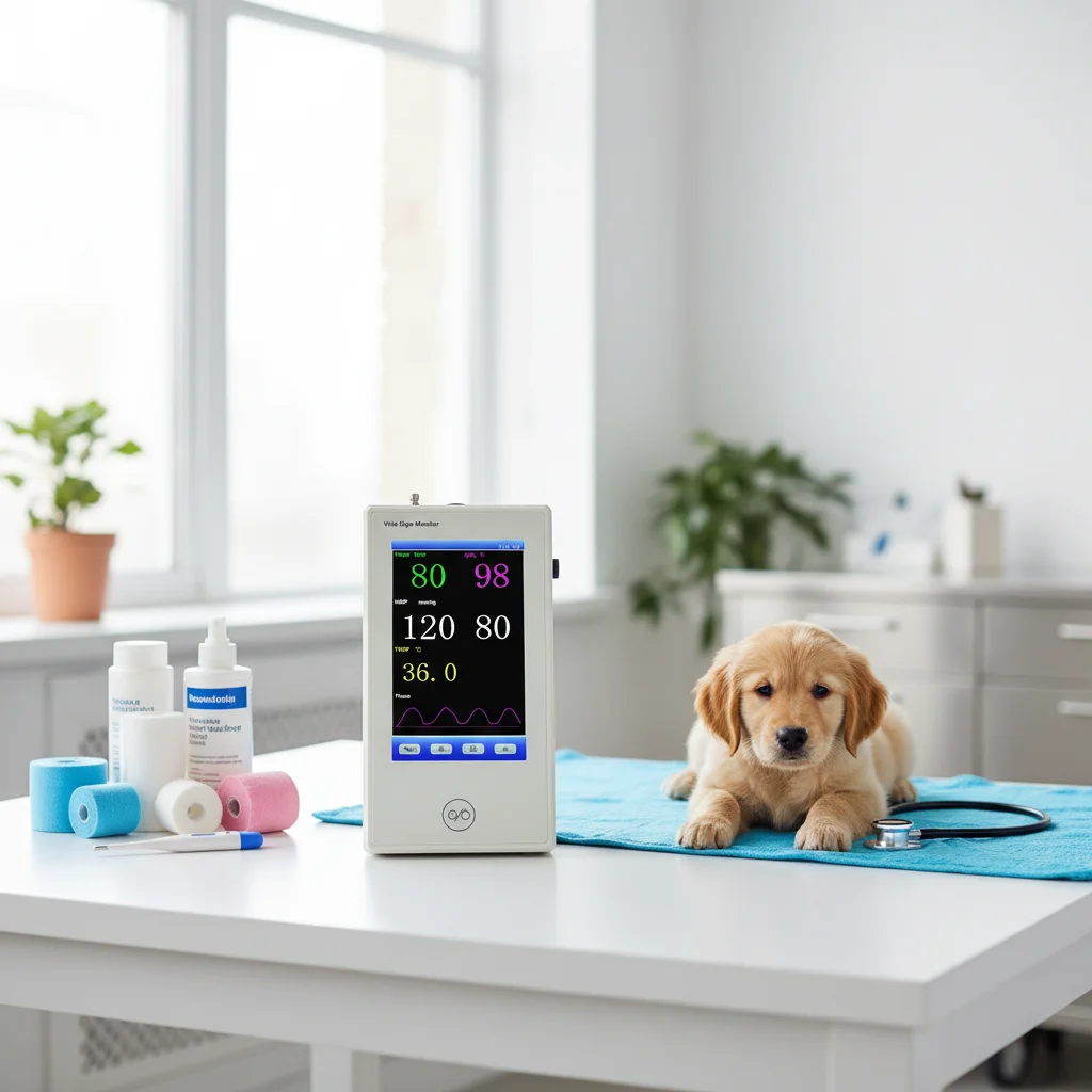 5-inch TFT Touchscreen Veterinary Patient Monitor Portable Animal Vital Sign Monitor DJ-12F for Pet Animals CE ISO