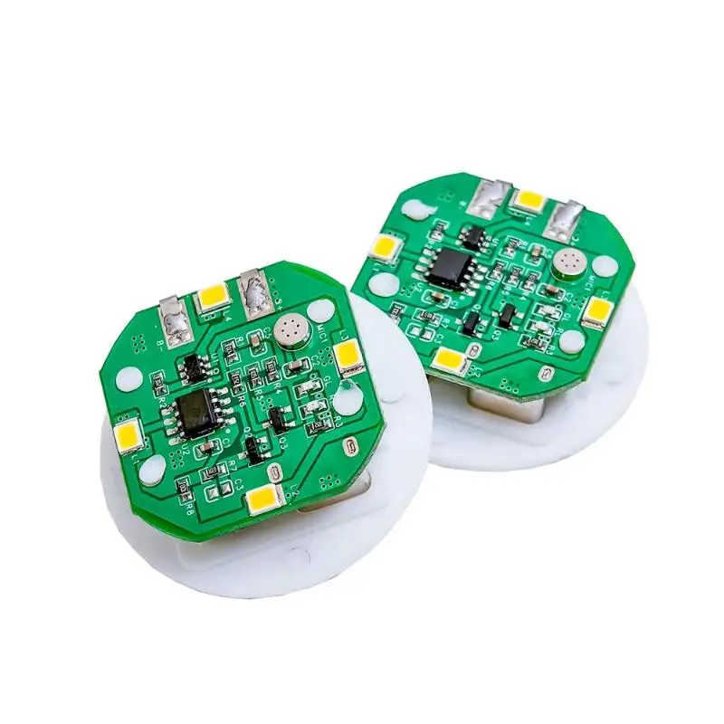 SL1Pcs Tapping/Sound Control Lighting Toy 38mm Rechargeable LED Light Night Lamp DIY Dollhouse Accessories Wall Bedside Lamp