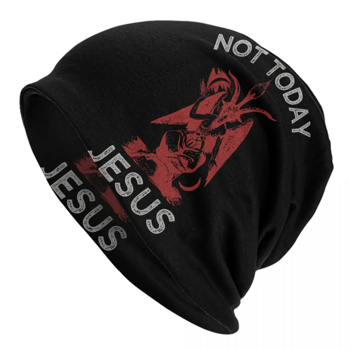 Baphomet Satan Lucifer Skullies Beanies Caps Not Today Jesus Sigil Thin Hat Autumn Spring Bonnet Hats Men Women's Unisex Ski Cap