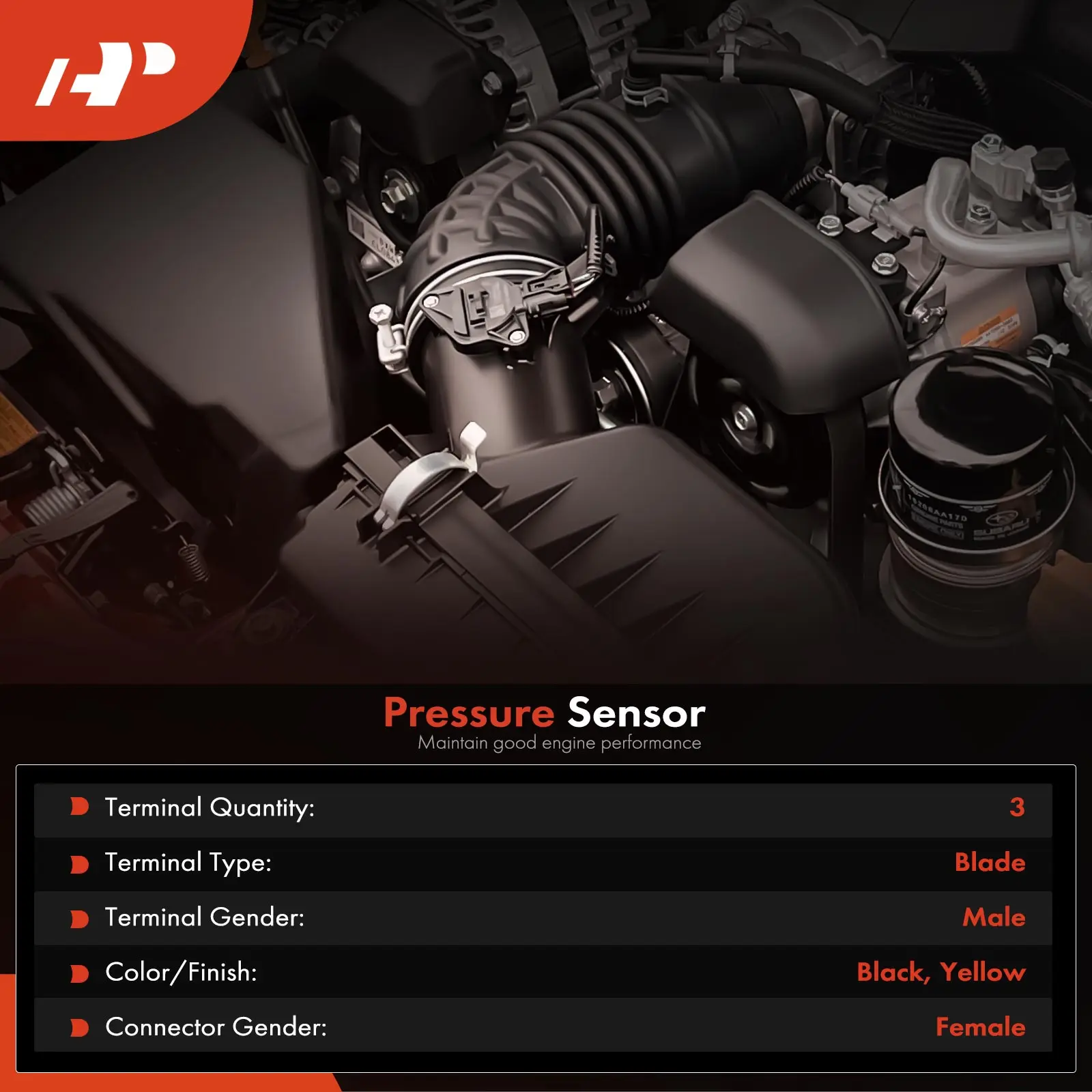 A-Premium Oil Pressure Sensor Switch with 3-Blade for Mercedes-Benz Atego Detroit Diesel