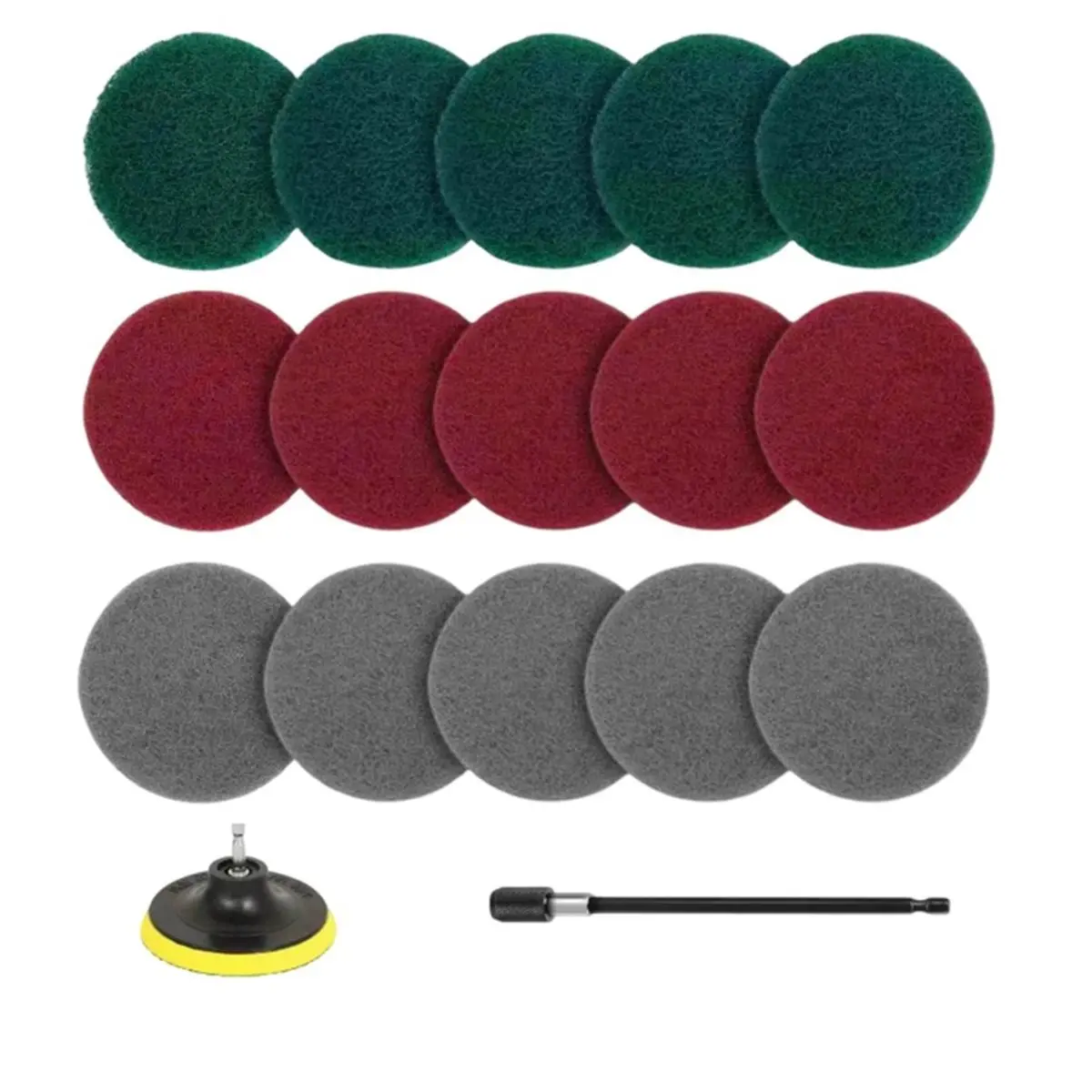 【50% OFF】Power Scrubber Pads Drill Attachment, 4 Inch Headlight Restoration Kit Scouring Cleaning Pads for Kitchen