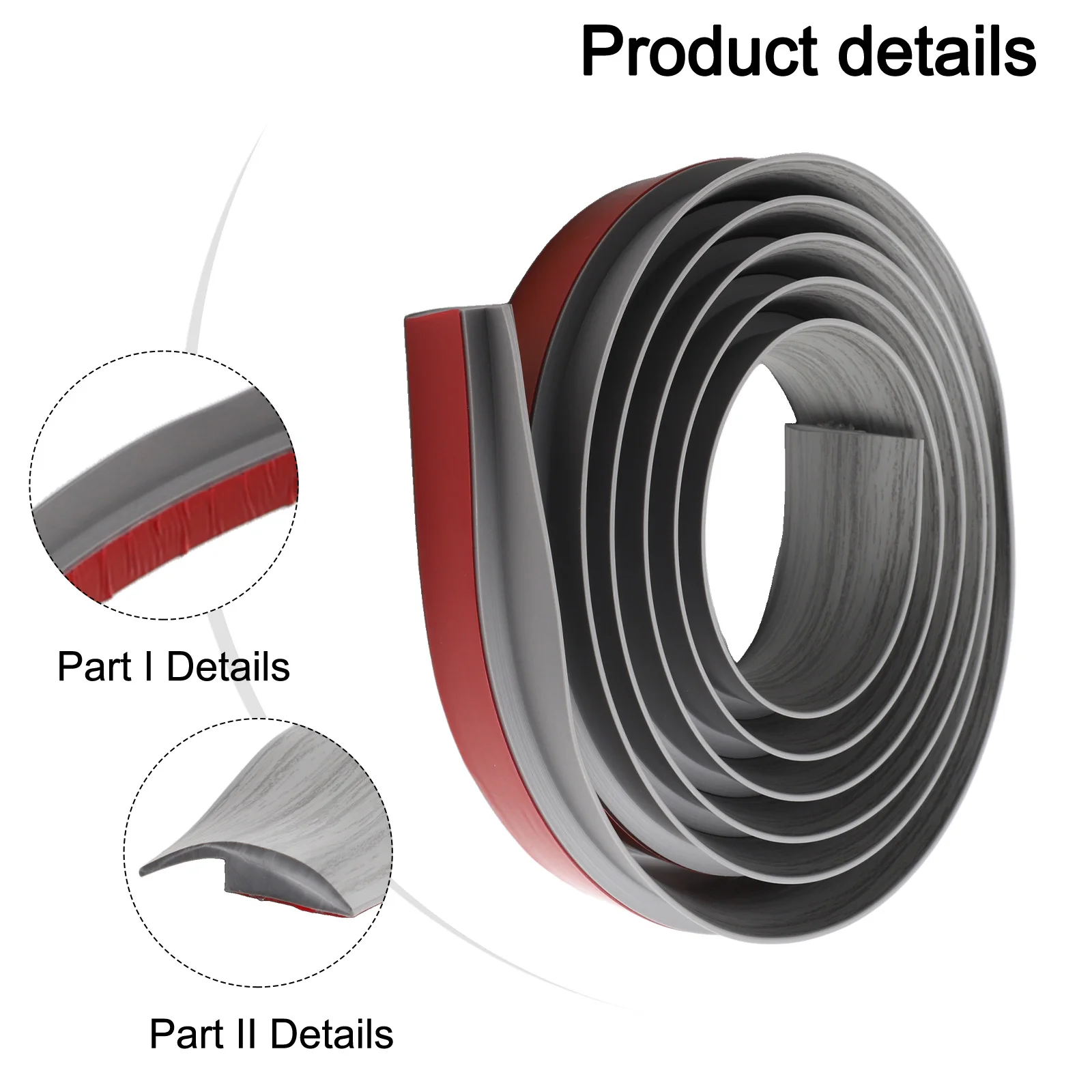 

For Carpet And Thin Flooring Floor Transition Edge Strips Edge Decoration Flexible PVC Material Height Difference Buffering