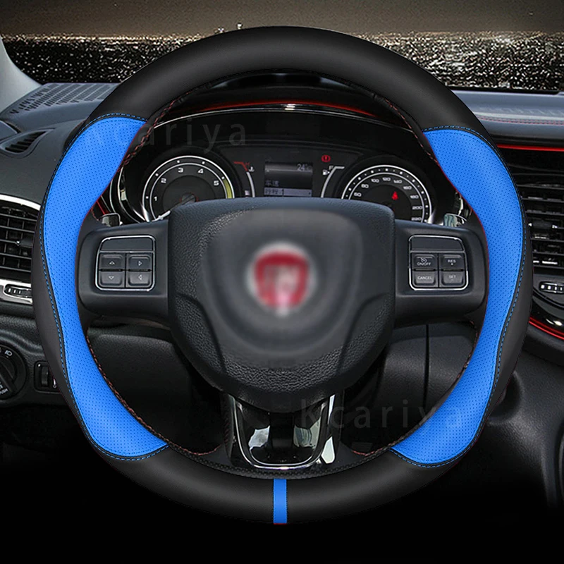 

Car Steering Wheel Covers Breathable Anti Slip 2024 New Product For FIAT Abarth 500 Punto Tipo Panda Ducato Stilo Fiorino Doblo