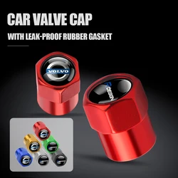 4pcs Car Wheel Tire Valve Caps Auto Emblem Tire Stem Covers Decor For Volvo RDESIGN XC90 XC60 XC40 XC70 XC80 S60 S80 S90 V40 V60