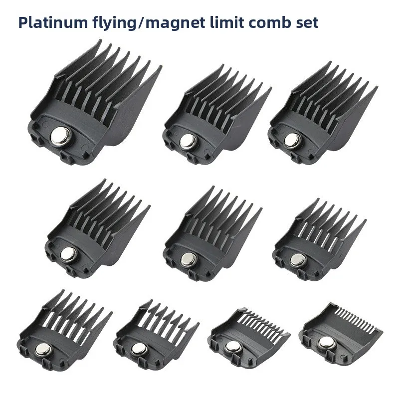 

NEW 10Pcs Suit Limit Comb With Magnetism For Hair Cutting Machine Black Hair Clipper Guards Hair Salon Pro Cutting Guide Combs