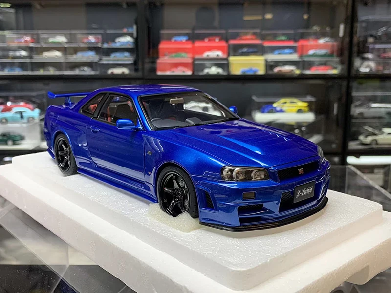 AUTOart 1:18 Scale Diecast Alloy R34 GT-R Z-TUNE Toys Cars Model Classics Adult Collection Souvenir Gifts Static Display