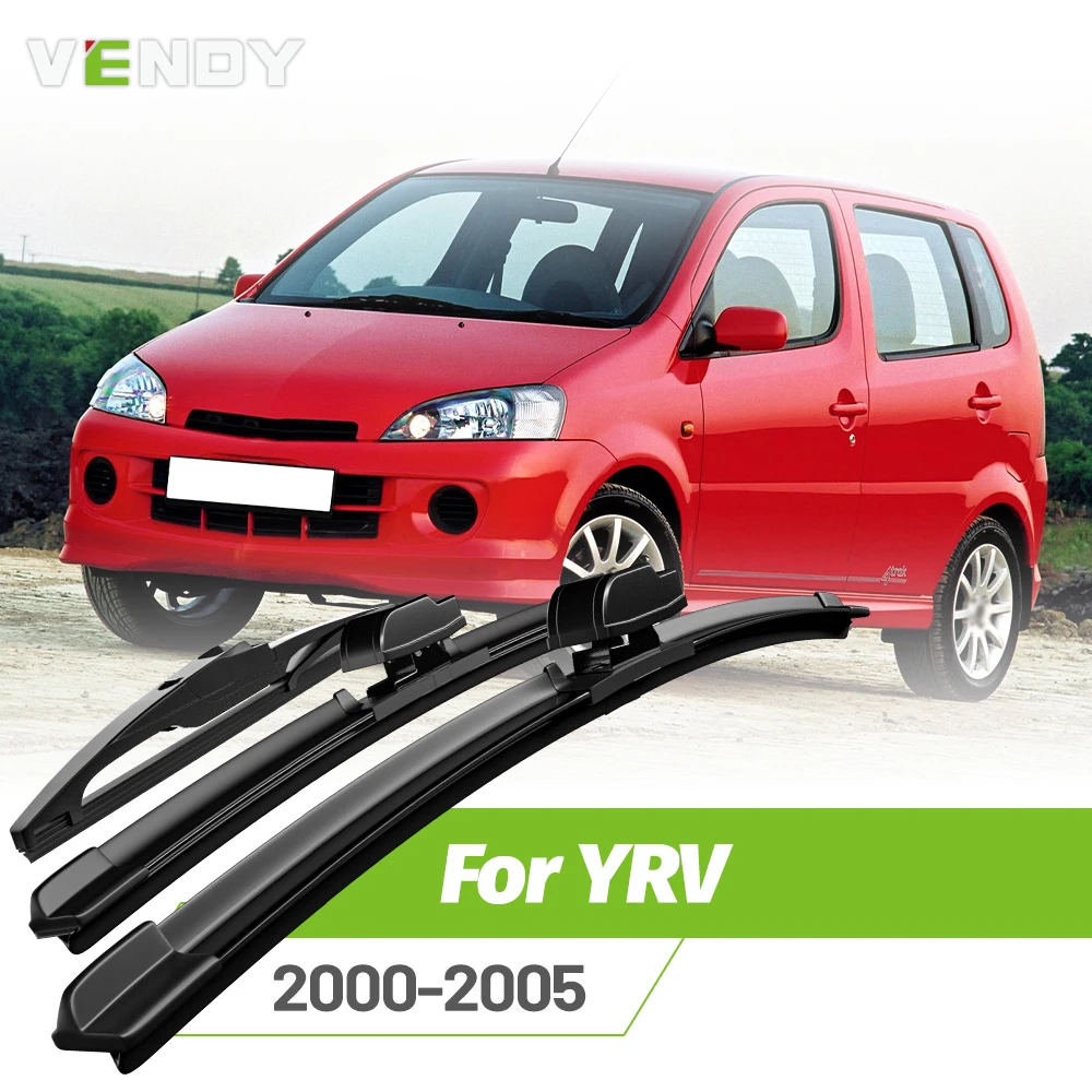 

Front & Rear Wiper Blades Set For Daihatsu YRV 2000-2005 Windshield Windscreen Window Rain Brushes 21"+14"+12"