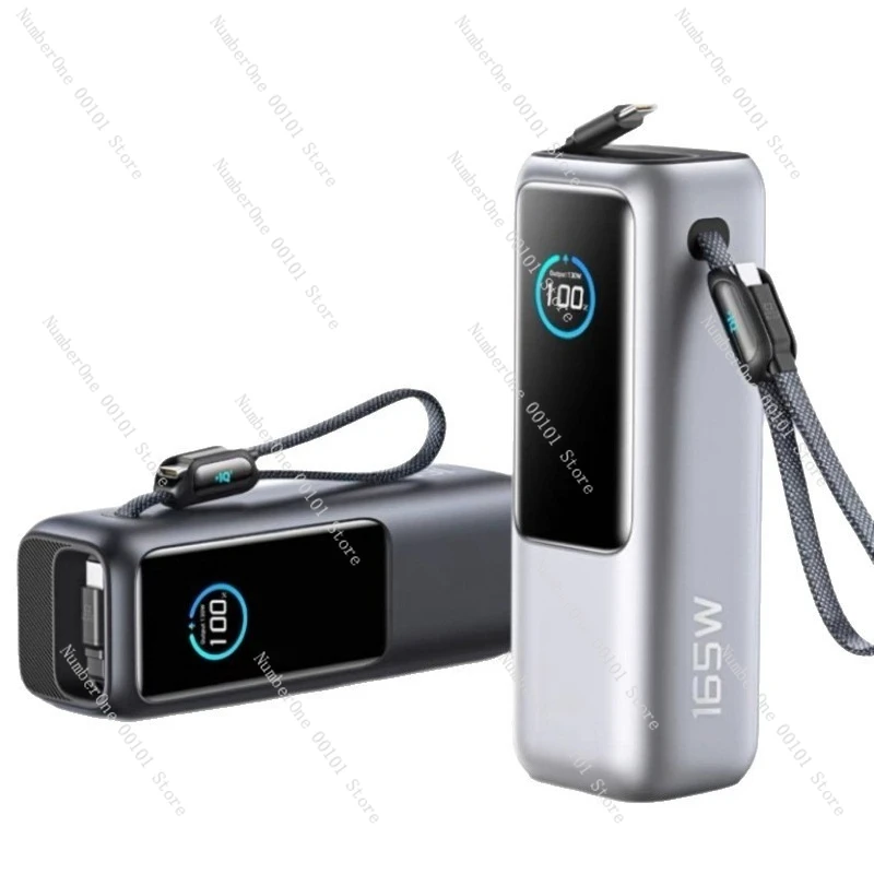 Banco de energía integrado de 165W con cable dual y carga rápida, fuente de energía portátil de 25000mAh A1695