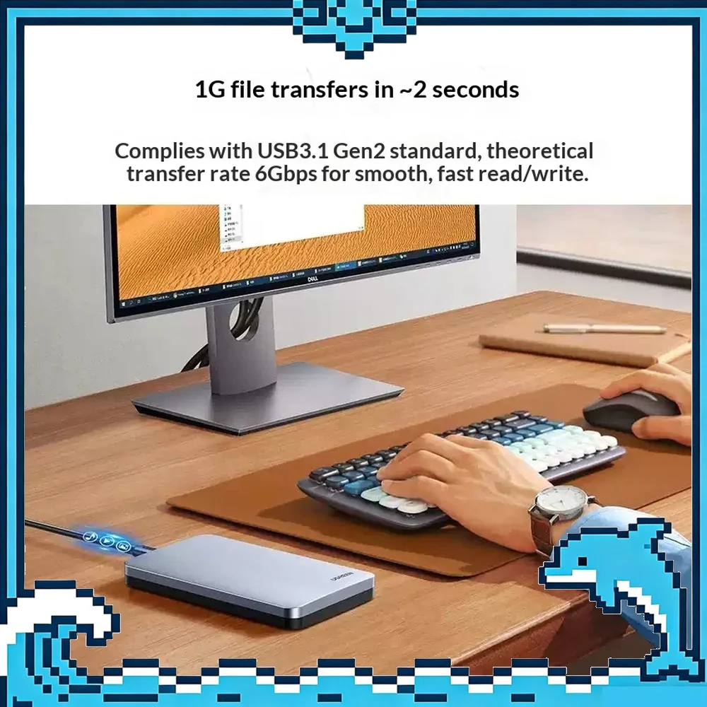 UGREEN CM300 Docking Station Adapter USB 3.1 2.5 Inch SATA SSD Hard Drive Enclosure Aluminum Alloy.