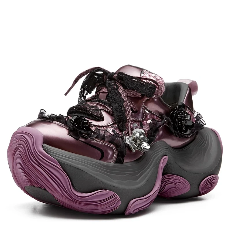 

Original Design's Fashion Sweet Casual Shoes for Women's Genuine Leather Thick Bottom Height Increasing Shoes Sports Daddy Shoes