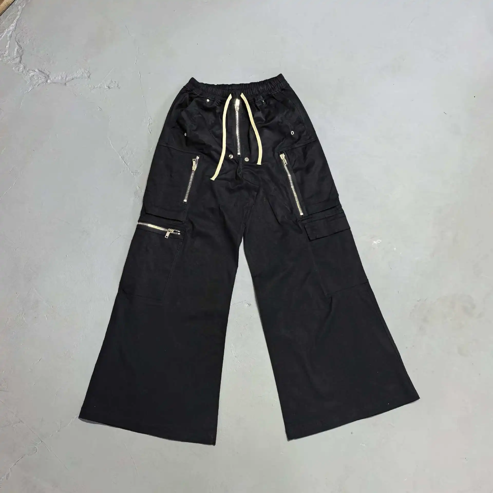 Pantalones Vaqueros de Mezclilla de Algodón, Ajustados, Elásticos, con Bolsillo con Cremallera, Marca Rick, Color Negro, Tallas S, M, L # E186
