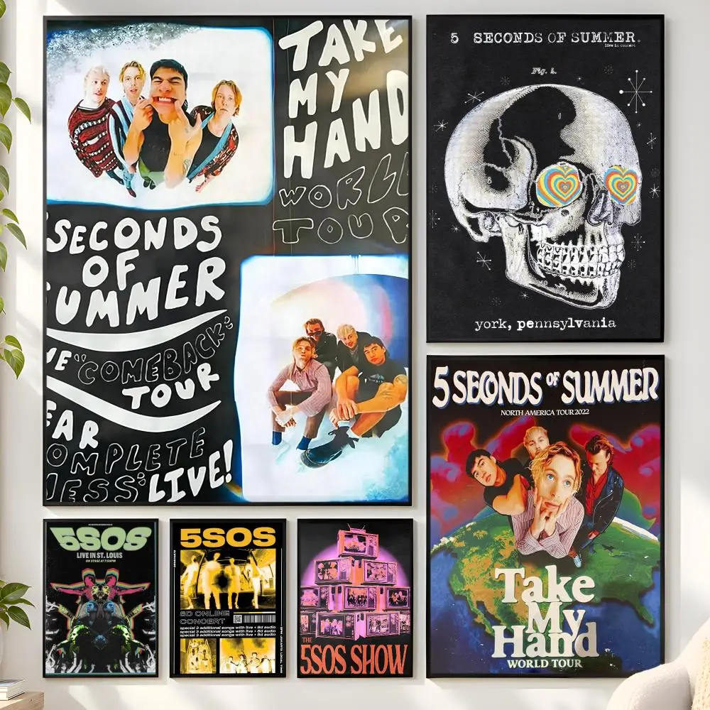 Band S-Seconds Of S-Summers 5 Poster Matte Wall Peel And Stick Decor Bedroom Living Room Office Dorm Home