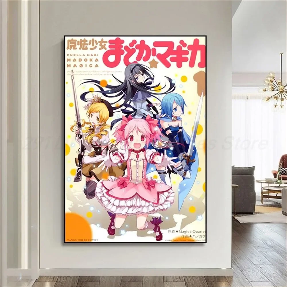 Puella Magi Madoka Magica Poster Anime Posters Sticky HD Quality Poster Wall Art Painting Study Wall Decor