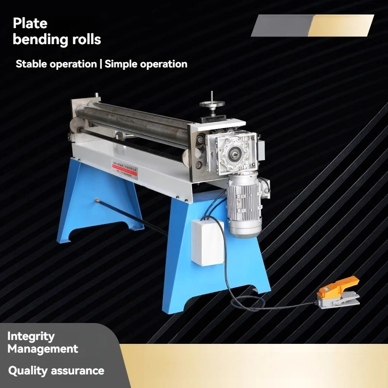 Electric stainless steel roller edge rounding and corner bending machine, three-star plate bending machine