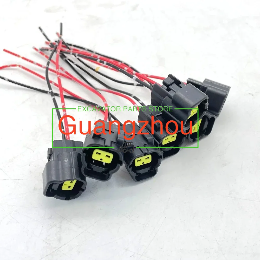 2Pin Solenoid Valve Plug Connector SK200-6E SK200-8 SY215-8 For Kobelco Sany Parts Excavator Accessories Plug Assembly