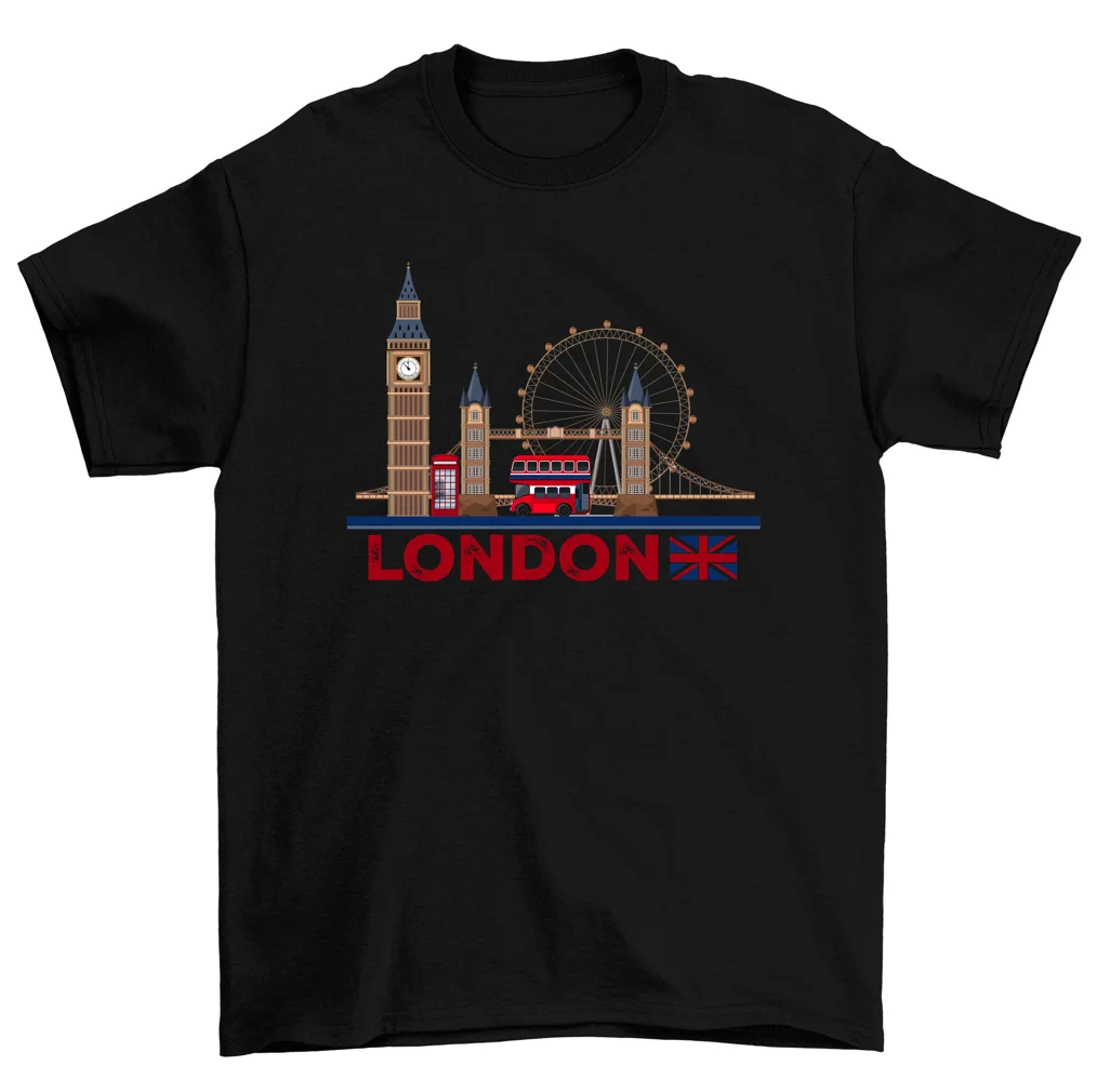 Лондонская английская дорожная сувенирная Подарочная футболка для мужчин и женщин