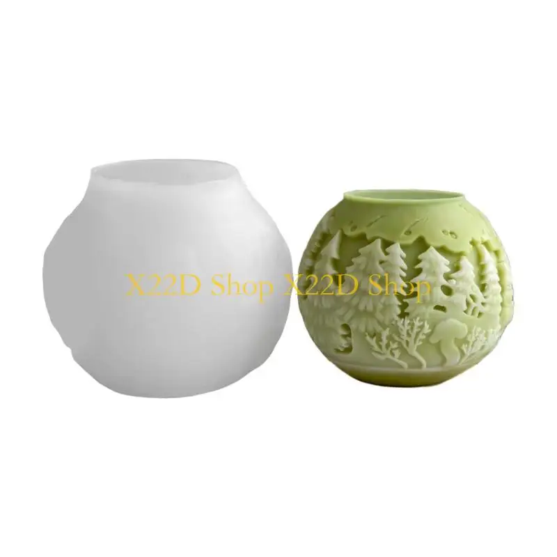 X22D Sphere Silicone Mold Easy Releases Design Christmas Ball Ornament Home Decoration Soap Making Mould